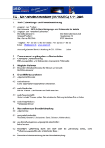 EG - Sicherheltsdatenblatt (91/155/EG) - ISO