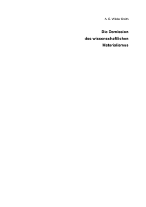 Die Demission des wissenschaftlichen Materialismus