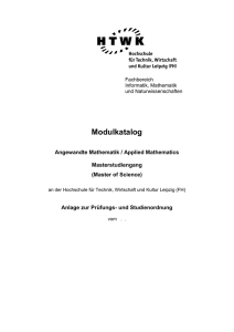 Angewandte Mathematik - HTWK Fakultät Informatik, Mathematik
