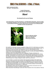 Rubrik: Apotheke der Natur Titel: Noni
