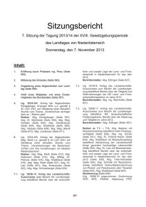 Inhalt: - beim Nieder&ouml;sterreichischen Landtag