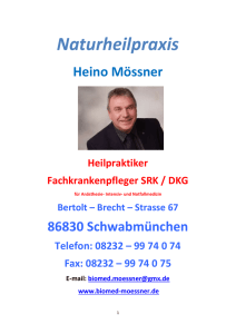 Naturheilpraxis Heino Mössner Heilpraktiker Fachkrankenpfleger