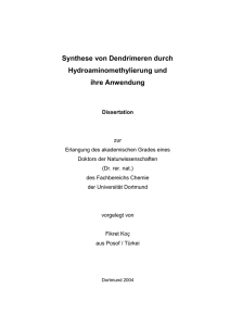 Synthese von Dendrimer Einheiten mit einer Tandem Reaktion