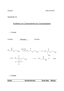 Synthese von Cyanacetamid aus Cyanessigester