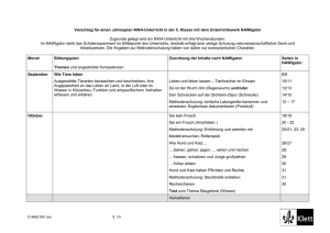 Vorschlag für einen Stoffverteilungsplan NWA-Unterricht in der 5