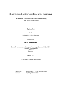 Hierarchische Benutzerverwaltung unter Hyperwave
