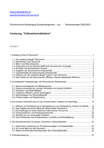 1. Einleitung: Was ist Ökonomie?