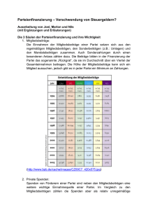 Parteifinanzierung von Joel, Marlon und Nils