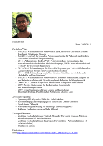Michael Stroh Stand: 26.06.2015 Curriculum Vitae: Seit 2015