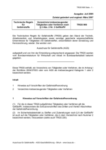 TRGS 906 - Bundesanstalt für Arbeitsschutz und Arbeitsmedizin