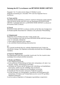 Satzung des KV Leverkusen von BÜNDNIS 90/DIE GRÜNEN