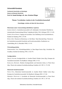 Auswahlbibliographie - Universität Konstanz