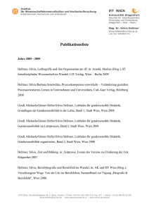 Publikationsliste Jahre 2005 - 2009 Hellmer, Silvia, Leitbegriffe und