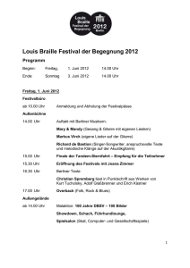 Programm Festival 2012 - Deutscher Blinden