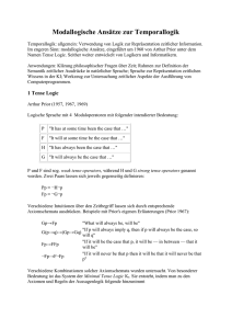 Modallogische Ansätze zur Temporallogik