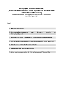 Inhalt - Deutsch als Fremd- und Fachsprache