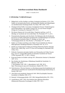 Schriftenverzeichnis H. Duchhardt