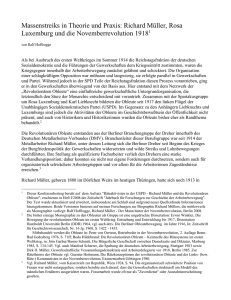 Massenstreiks in Theorie und Praxis: Richard Müller, Rosa