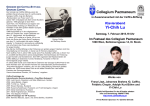 Klavierabend Yi-Chih Lu im Collegium Pazmaneum 2015