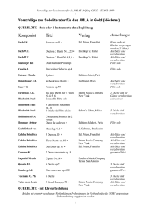Klarinette - solo oder 2 Instrumente ohne Begleitung