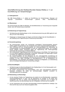 Geschäftsordnung des Stadtsportbundes Dessau