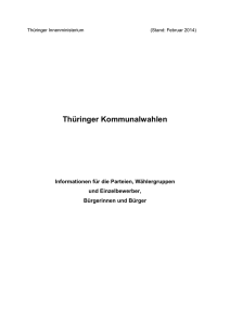 Thüringer Landesverwaltungsamt - Wahlen in Thüringen