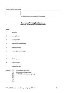 Besondere Vertragsbedingungen B