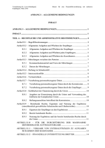 Artikel II.2 &ndash; Allgemeine Aufgaben und Pflichten der Empf&auml;nger