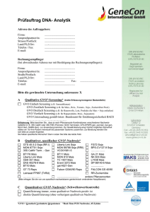 Prüfauftrag - GeneCon International GmbH