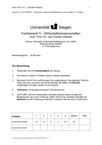 Aufgabe - Universität Siegen