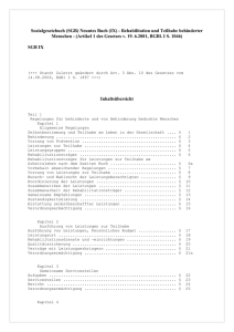 Sozialgesetzbuch (SGB) Neuntes Buch (IX)