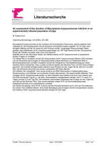 An assessment of the duration of Mycoplasma hyopneumoniae