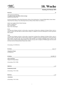 Samstag, 28. Februar 2015 10. Woche 05.45 Uhr 89` NILS und die