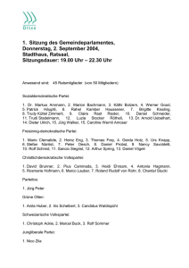 &Auml;nderung der Traktandenliste