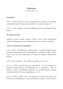 1 Publikationen Dr. Heinz-Jürgen Voß Monographien Voß, H.