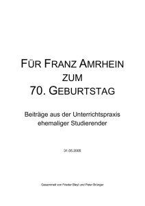 peter brünger - Franz Amrhein