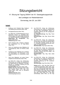 Inhalt: - beim Nieder&ouml;sterreichischen Landtag