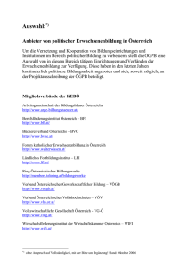 Mitgliedsverbände der KEBÖ - Österreichische Gesellschaft für