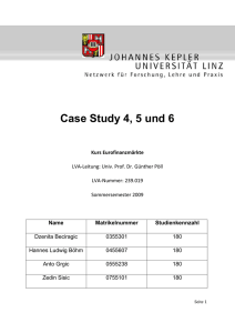 Case Study 4, 5 und 6 Kurs Eurofinanzmärkte LVA