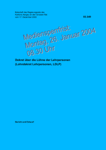 Dekret &uuml;ber die L&ouml;hne des kantonalen Personals (Lohndekret)