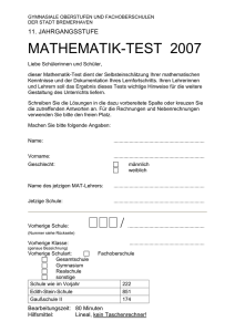 mathematik-test 2007 - Bildungsplattform Bremerhaven