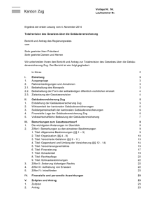 Bericht und Antrag des Regierungsrates