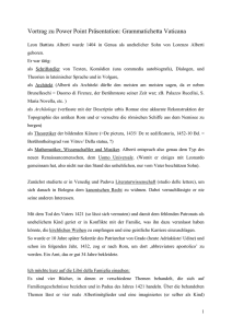 Vortrag zu Power Point Präsentation: Grammatichetta Vaticana