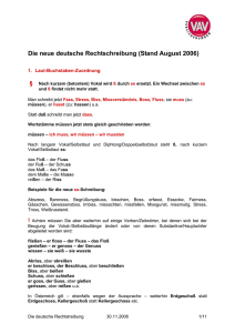 Die neue deutsche Rechtschreibung (Stand August 2006)