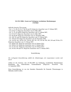 Gesetz zur Festlegung verschiedener Bestimmungen