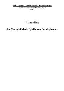 Ahnenliste von Berninghausen