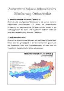 Die naturräumliche Gliederung Österreichs: Österreich wird als