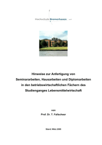 und Diplomarbeiten - Hochschule Bremerhaven