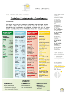 Infoblatt Histamin-Intoleranz BriefAnrede wir haben bei Ihnen eine