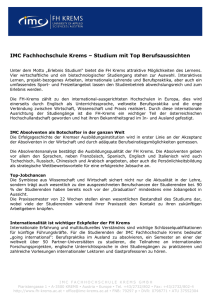 IMC Fachhochschule Krems – Studium mit Top Berufsaussichten